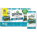 gimMe - Sea Salt - Organic Roasted Seaweed Sheets - Keto, Vegan, Gluten Free - Great Source of Iodine & Omega 3’s - Healthy O