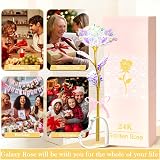 Beferr Galaxy Rose Birthday Gift for Women Enchanted Rainbow Heart Base view 7