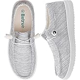 Betrue Lightweight Boat Shoes for Women, Womens Casual Loafers, Womens Slip On Deck Shoes, Breathable Canvas Sneakers for Women