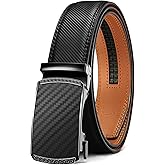 CHAOREN Mens Belt - Mens Ratchet Belt Leather 1 3/8" for Dress Pant - Micro Adjustable Belt Fit Everywhere