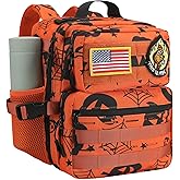 flipfit 9L Mini Tactical Backpack for Men Women,Small Military Tactical Backpack for Gym,Hiking,Camping,Cycling (Halloween Phantom)