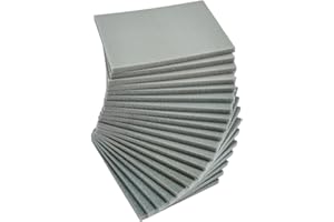 Tonmp 20 Pcs 3 x 4 Inch 600 Grit Sanding Sponge Set, Ultra Fine Sanding Sponges Pads, Soft Foam Hand Sander Block Wet Dry Sandpaper for Model Drywall Metal Wood Furniture Polishing (600 Grit)