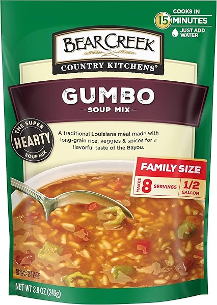 BEAR CREEK SOUP MIX, GUMBO, 8.8 OUNCE