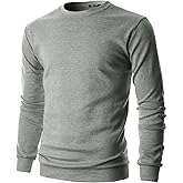 GIVON Men's Slim Fit Lightweight Long Sleeve Crewneck Sweatshirt Casual Pullover