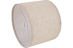 LEYINPEI Beige Lamp Shade, Large Drum Lampshade 13''Top X 13'' Bottom X 10'' High, Replacement Lamp Shade Natural Linen Hand Crafted for Table Lamps Floor Lamps Chandelier Lamp, Easy Assembly Required