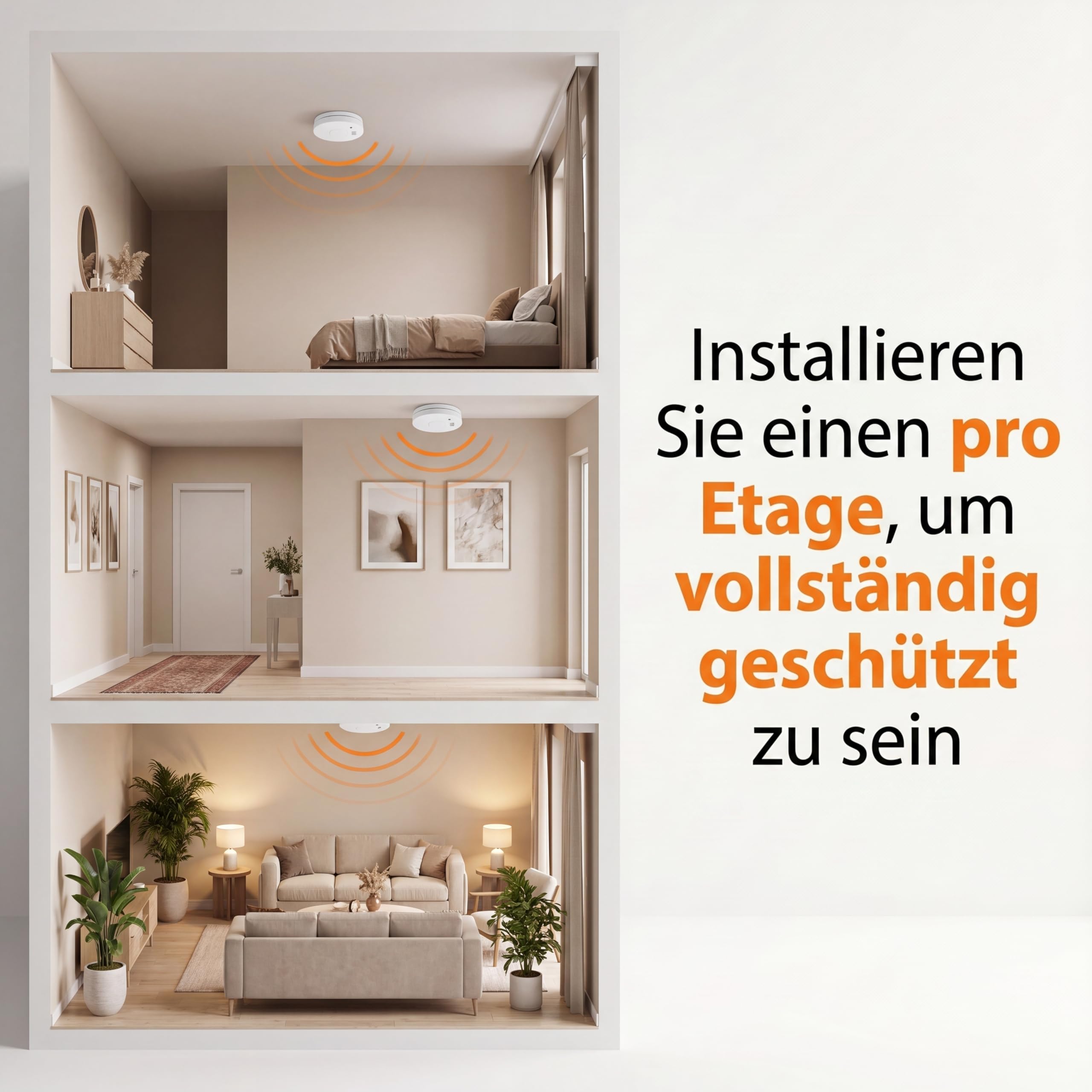 Smartwares Rauchmelder – Austauschbare Batterie mit 5 Jahren Lebensdauer – Schnelle und zuverlässige Erkennung – 85 dB – FSM-11750 8