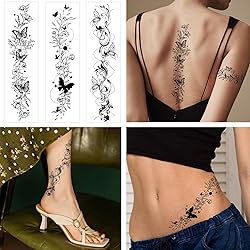 Konsait 10 Sheets Realistic Temporary Tattoos for