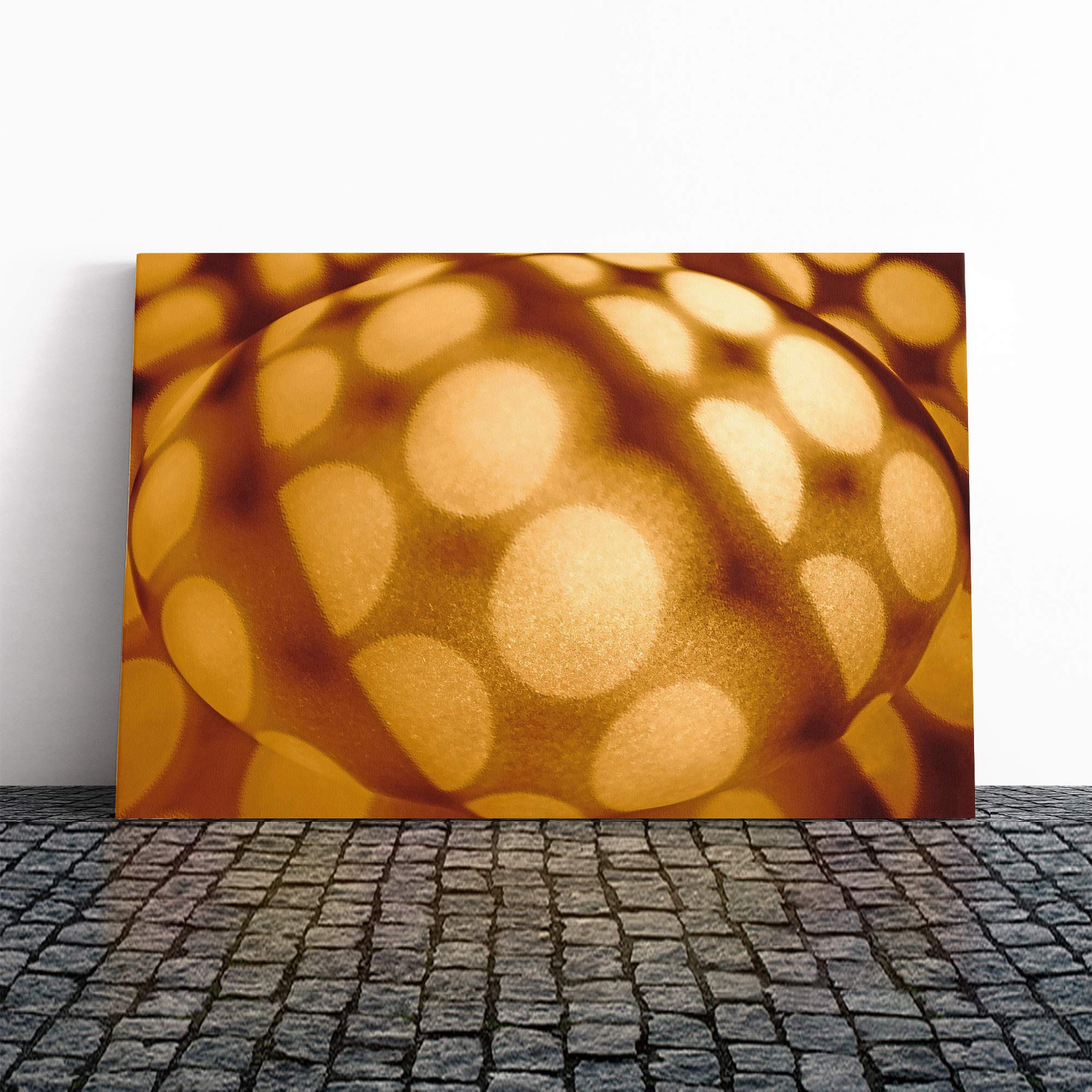 Wall Orange Abstract Art (17) Canvas Print | Gallery Wrapped 30mm Frame Wall Art | 20x14 inches | Ready to Hang | Abstract Still Life Picture | Living Room Bedroom Lounge Office