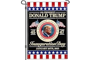 NASIAN President Trump 47 Won Garden Flag Trump Inauguration Day 2025 Garden Flag Trump Yard Signs Garden Flags for Outside 12x18 Double Sided Outdoor Decorations Banner