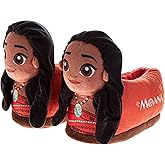 Disney Girls' Moana Slippers - Princess Moana Plush Fuzzy Slippers (Toddler/Little Girl)