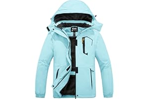 Skieer Women's Waterproof Ski Jacket Warm Winter Coat Fleece Snowboarding Coat
