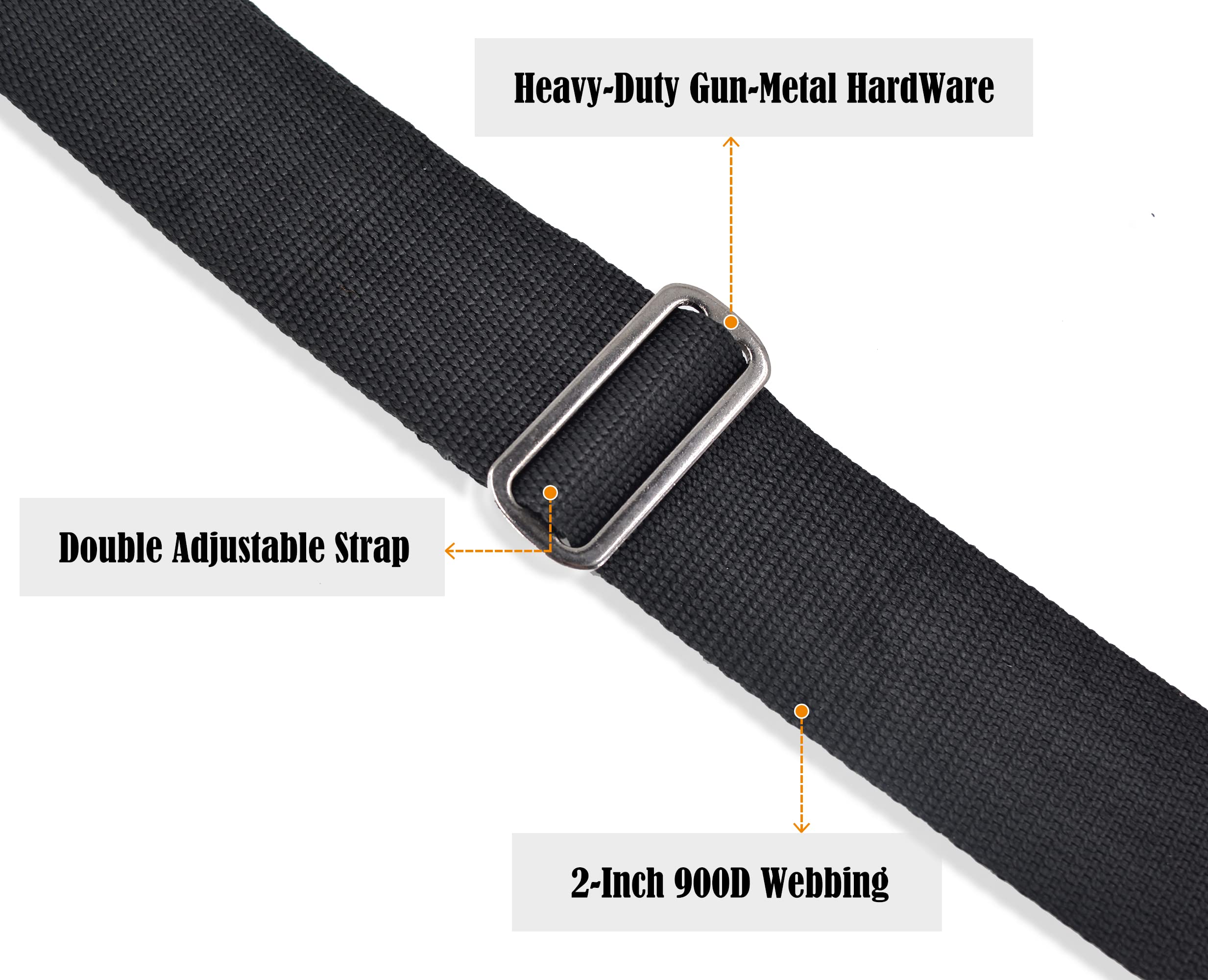 WELKINLAND 2Inch Suspenders for men heavy duty, Men's suspenders, Big Black suspenders for men, Black suspender man for jeans, Heavy Duty Work suspender for man