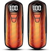AI Hand Warmers Rechargeable 2 Pack, AI Smart Chips Electric Hand Warmers, Long Lasting Safe Heat, Portable Pocket Heater, Gifts for Christmas, Outdoor, Golf, Hunting, Camping Accessories -Black