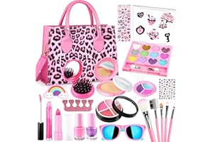 GIFTINBOX Kids Makeup Kit for Girl Toys, Washable Girls Makeup Kit for Kids with Bag, Makeup Sets for Girls Toddler Princess Toys Birthday for Girls Age 3 4 5 6 7 8 9 10 11 12 Year Old