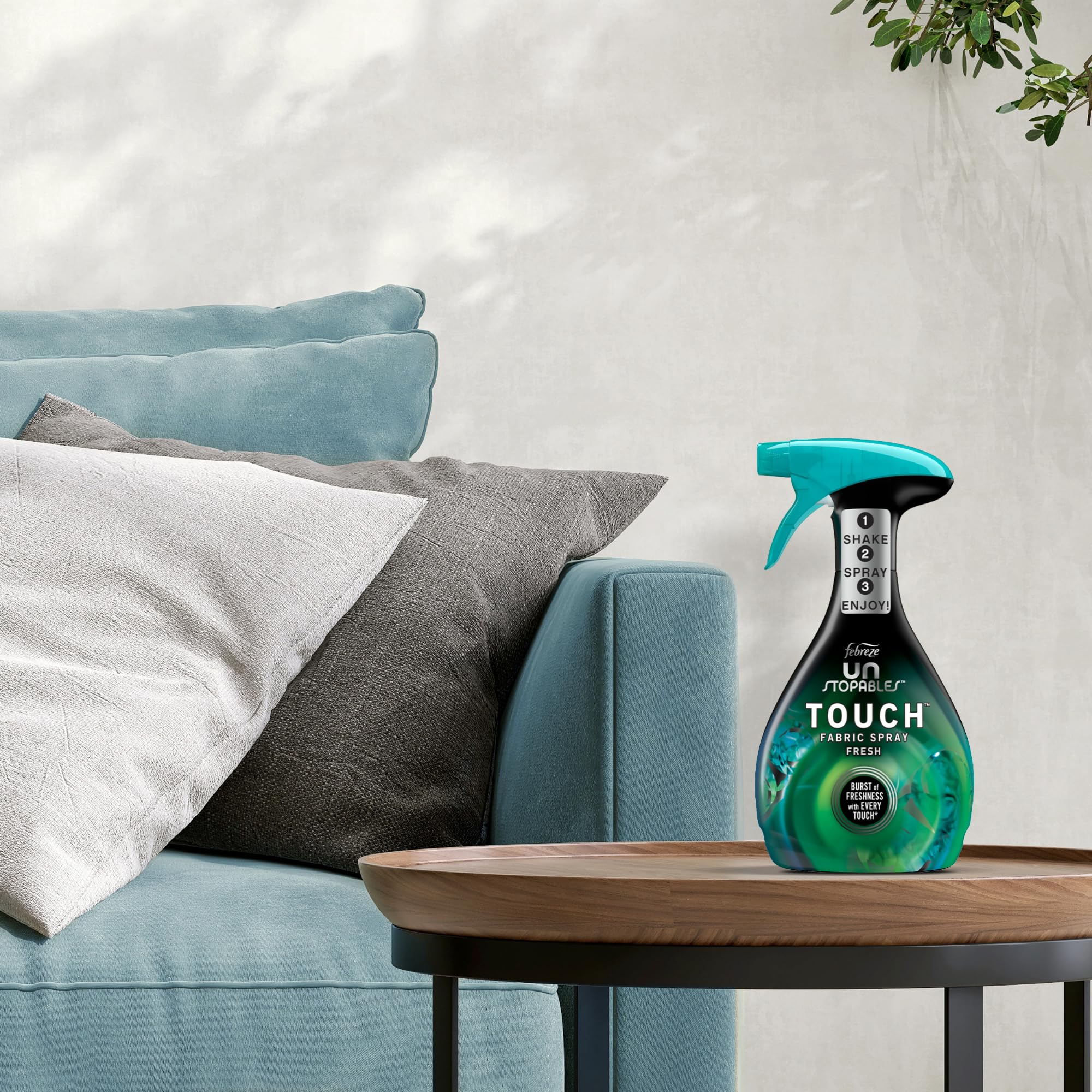 Unstopables Touch Fabric Spray and Odor Fighter, Fresh & Breeze, 16.9 oz, Pack of 2