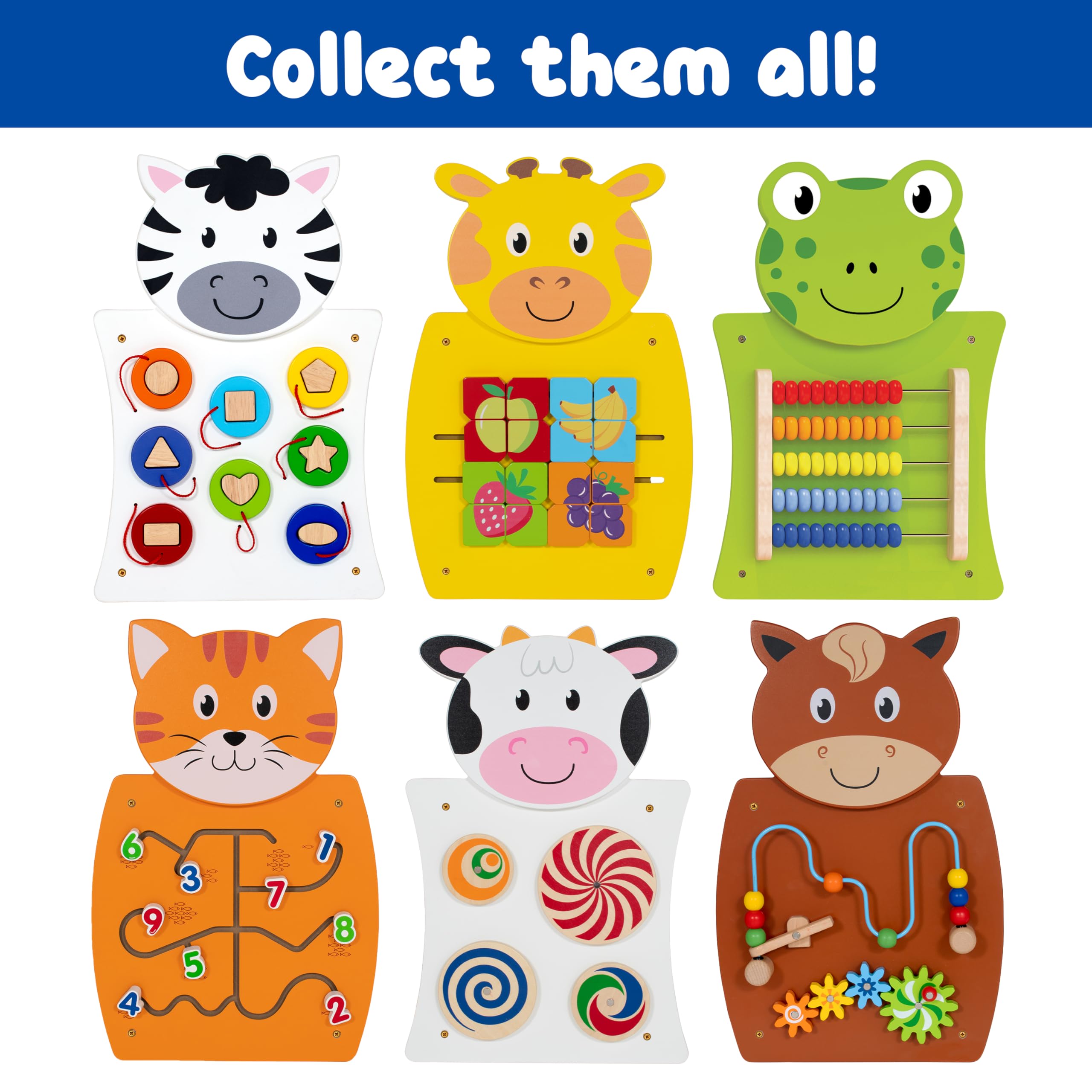 LEARNING ADVANTAGE Cat Activity Wall Panel - 18m+ - Toddler Activity Center - Wall-Mounted Toy - Busy Board Decor for Bedrooms, Daycares and Play Areas