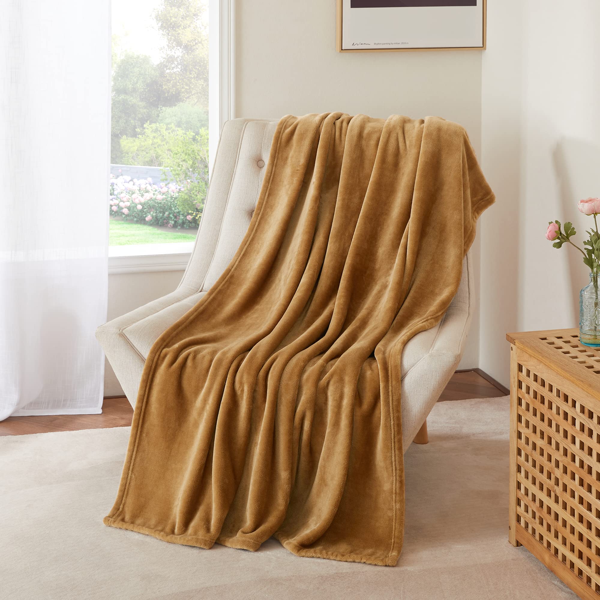 NICETOWN Fleece Blanket - Lightweight Throw Blanket