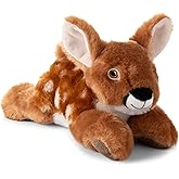 The Petting Zoo Fawn Stuffed Animal Plushie, Gifts for Kids, Earth Keeperz Wildlife Animals, Zoologee Brown Fawn Plush Toy, 10 inches