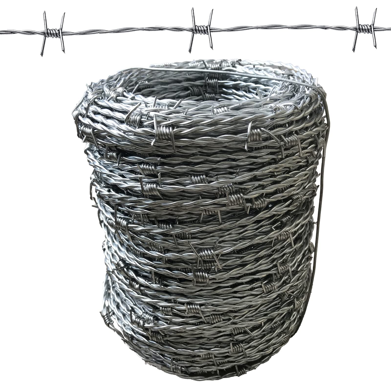 Photo 1 of Barbed Wire 328FT (100m), 15 Gauge(1.7mm) 4 Point Barbed Wire Fence