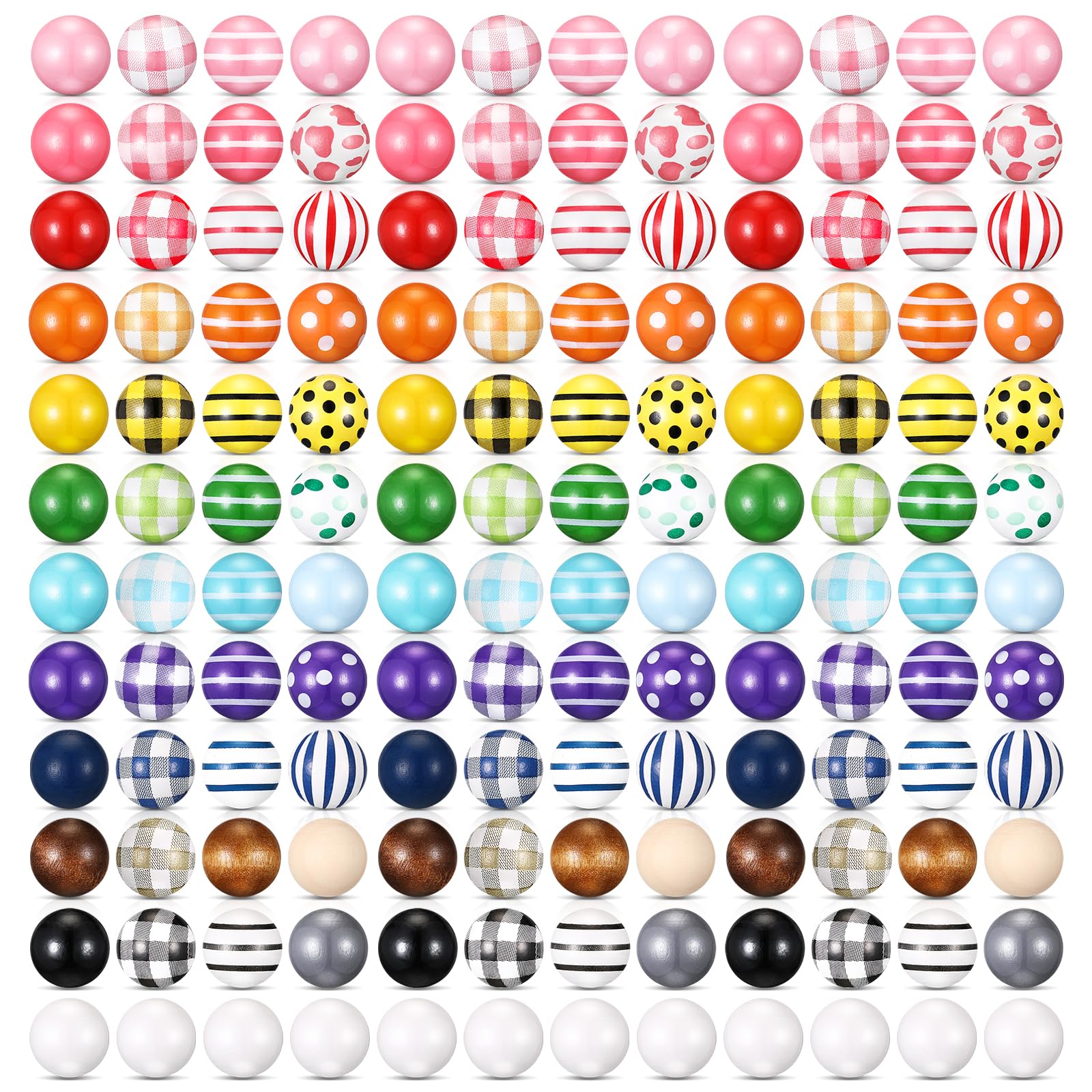 Photo 1 of XunYee 240 Pcs 16mm Colorful Wooden Craft Beads with Large Hole Round Wood Beads for Pens Keychains DIY Craft Pen Necklace Bracelet Jewelry Making Supplies