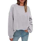 PRETTYGARDEN Sweatshirt for Women Oversized Crewneck Long Sleeve Pullover Fleece Top 2026 Fall Winter Fashion Outfits Clothes