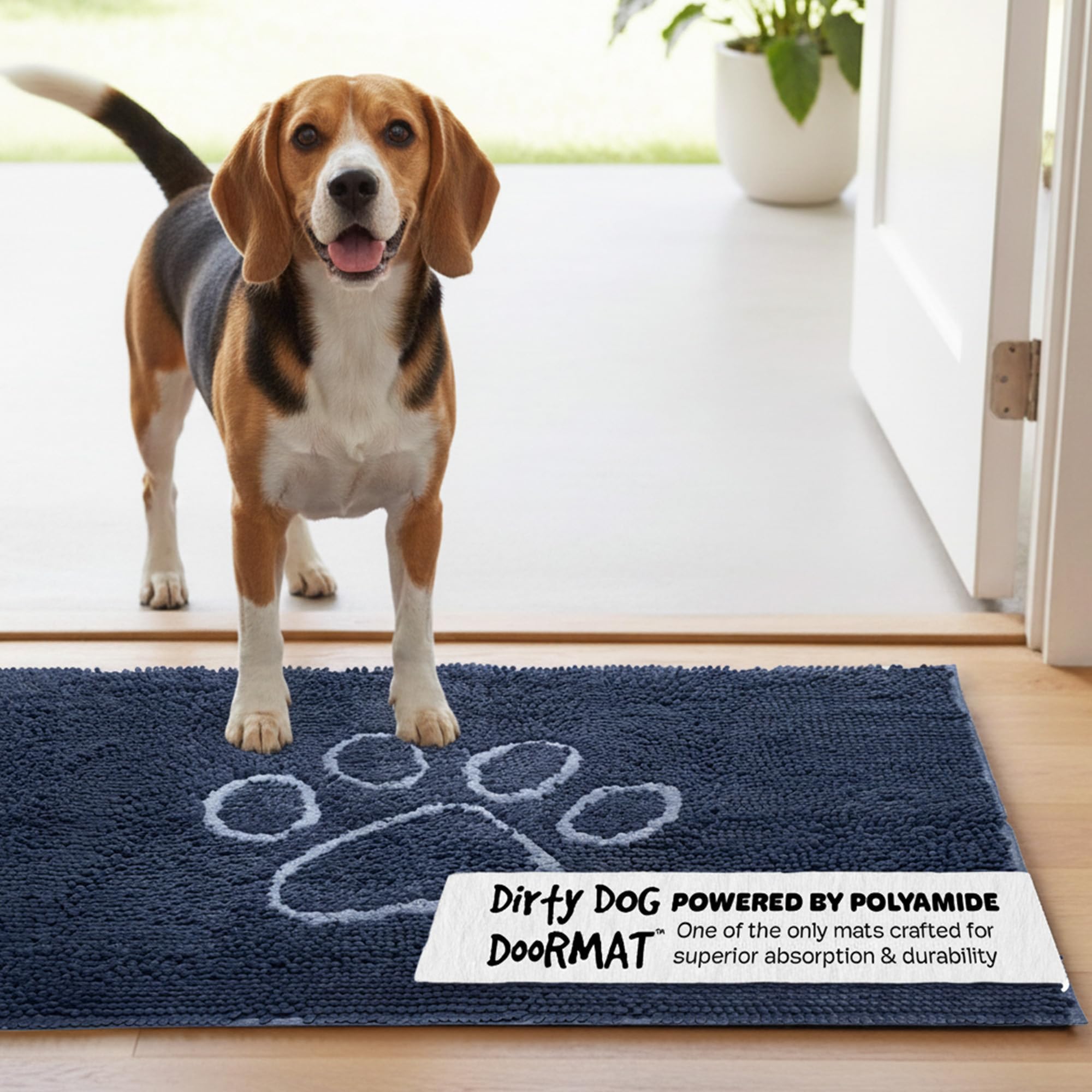 Dog Gone Smart Dirty Dog Microfiber Doormat, Super Absorbent Machine Washable with Non-Slip Backing, Medium, Misty Grey — image 1