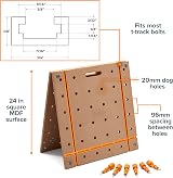 BORA Centipede Folding T-Track Table Top Work Stand 24 x 48 20mm Dog Holes view 2