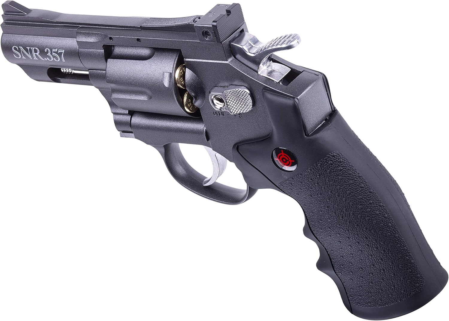 Crosman SNR357 .177-Caliber Pellet/4.5 MM BB CO2-Powered Snub Nose Revolver, Black/Grey : Sports & Outdoors