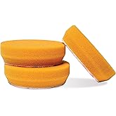 Griot's Garage Orange Foam Correcting Pads for Car Polishing and Detailing, Removes Light to Moderate Paint Defects, Durable, Machine-Washable, 11241, 3", Set of 3