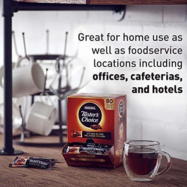 NESCAFE INSTANT COFFEE PACKETS, TASTER’S CHOICE LIGHT ROAST, 1.7 G SINGLES (PACK OF 80)