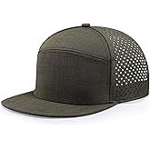 Men's Oversize XXL Flat Brim Baseball Cap Adjustable Performance Snapback Hat Laser Perforated Cap Plus Size for Big Head