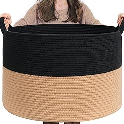 INDRESSME XXXLarge Cotton Rope Basket Woven Baby