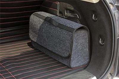 Vinsani Car Boot Organiser Bag Anti Slip Foldable Large Grey