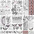 JEEFONNA 16 Sheets Halloween Temporary Tattoos for Joker for Suicide Squad, Perfect Halloween Tattoos for Harley Quinn, Costumes, Halloween Party Accessories and Cosplay for Harley Quinn (Mixed's)