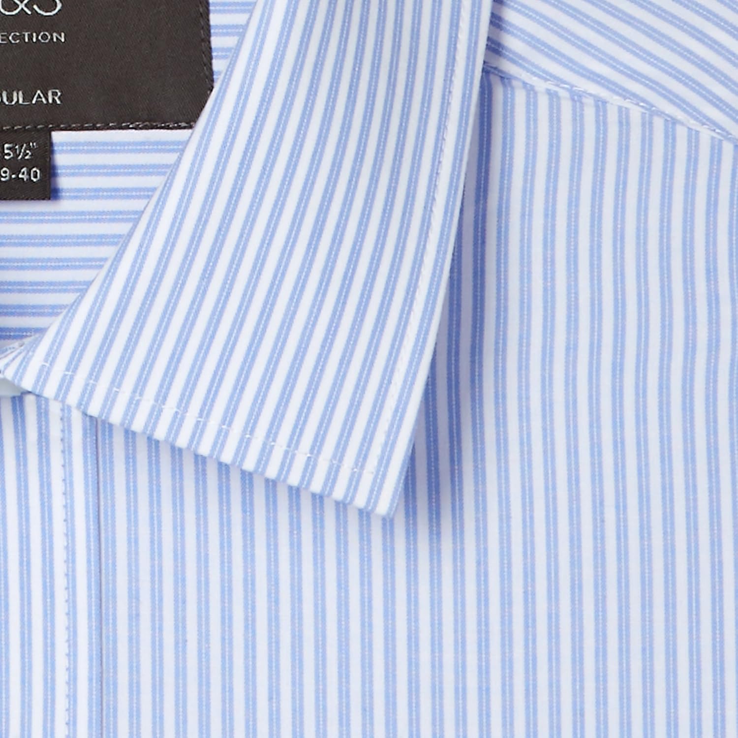 marks & spencer men's plain regular fit formal shirt