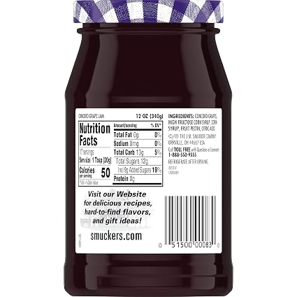 Smucker's concord grape jam (051500000830)