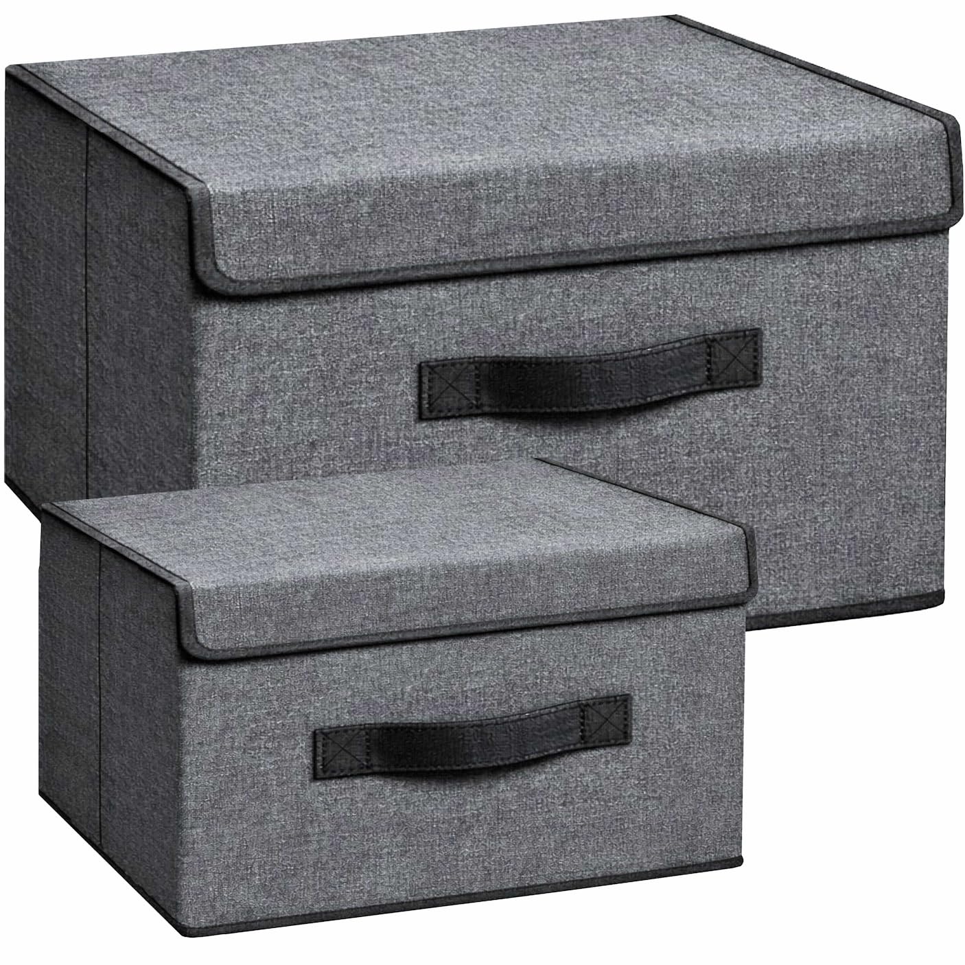 Foldable Storage Boxes with Lid and Handle, Organise Clothes, Toys, Books, Stationary, Fashion Accessories, Baby Care, Dust Free Fabric Baskets