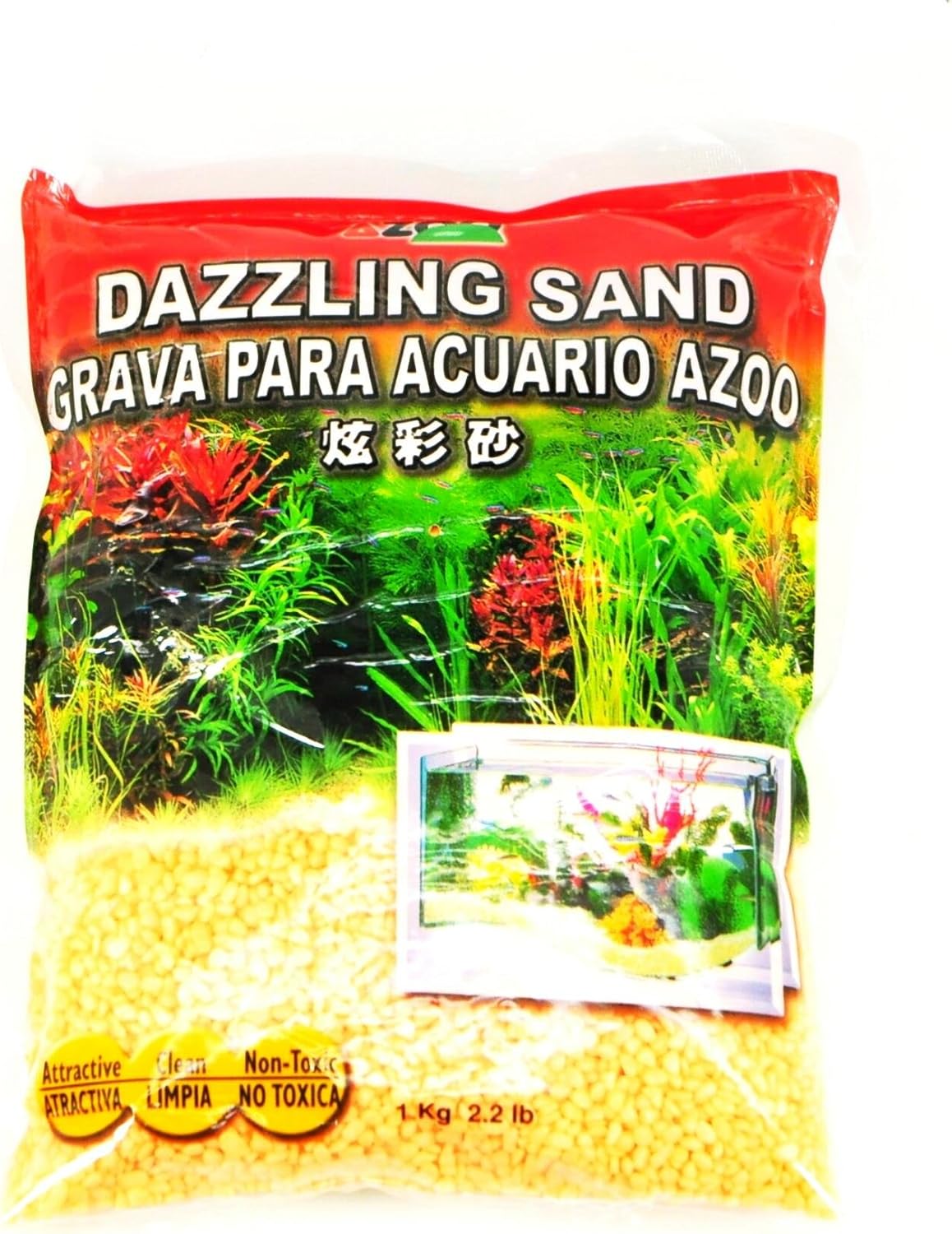 Azoo Fluorescent Color Gravel for Aquarium, Orange