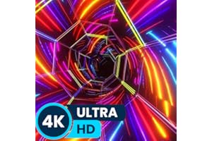 Calm Background Abstract Video 4k VJ LOOP NEON Sci Fi Wallpaper Backgrounds: Abstract Art for Fire Tablet HD 4K