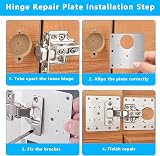 XiangJunly 12Pcs Cabinet Hinge Repair Kit with 80 Screws 2.5mm Drill Bit view 4