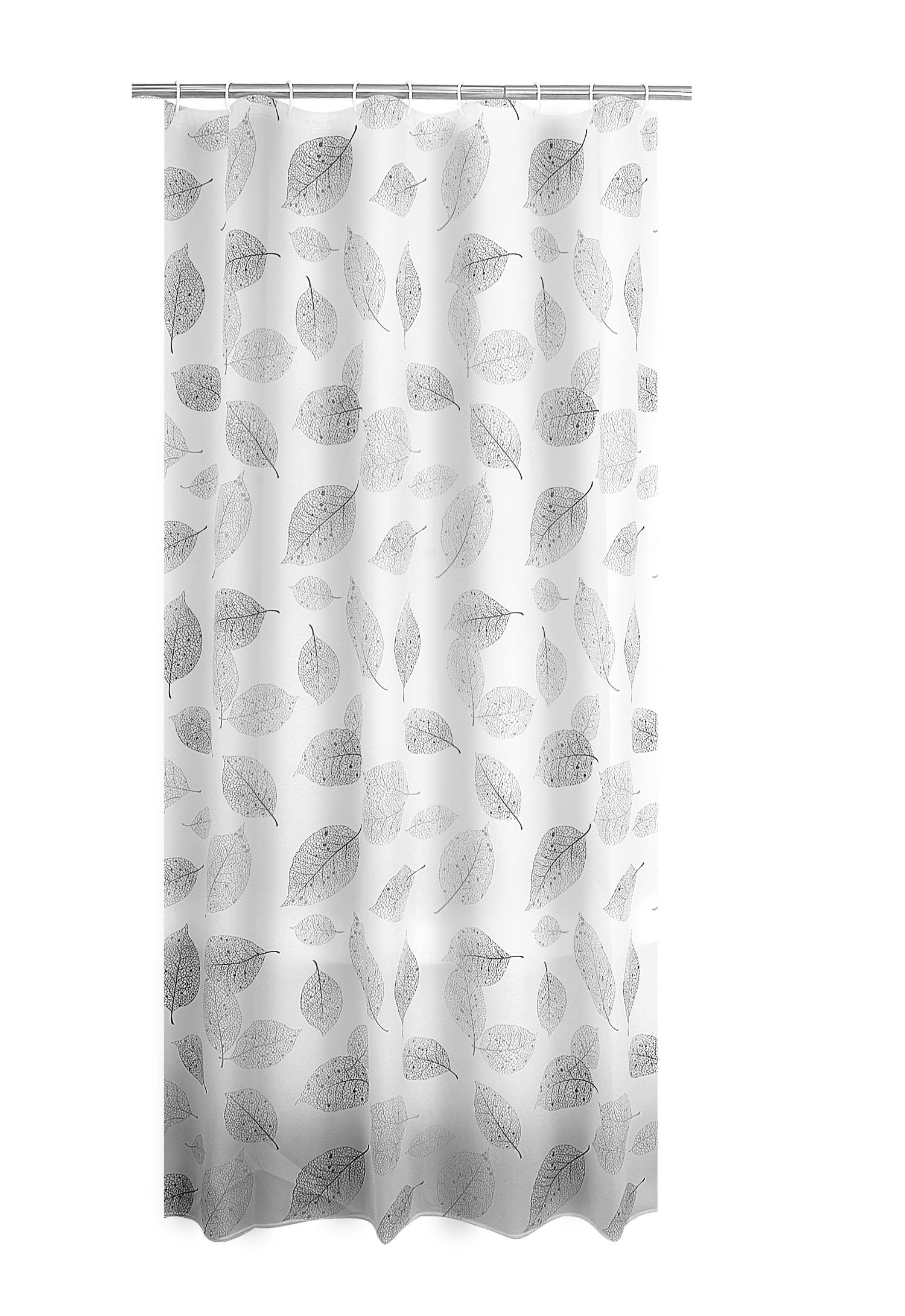 Ridder Vinyl Fallin Shower Curtain, Grey