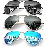 KALIYADI Classic Aviator Sunglasses for Men Women Driving Sun glasses Polarized Lens UV Blocking