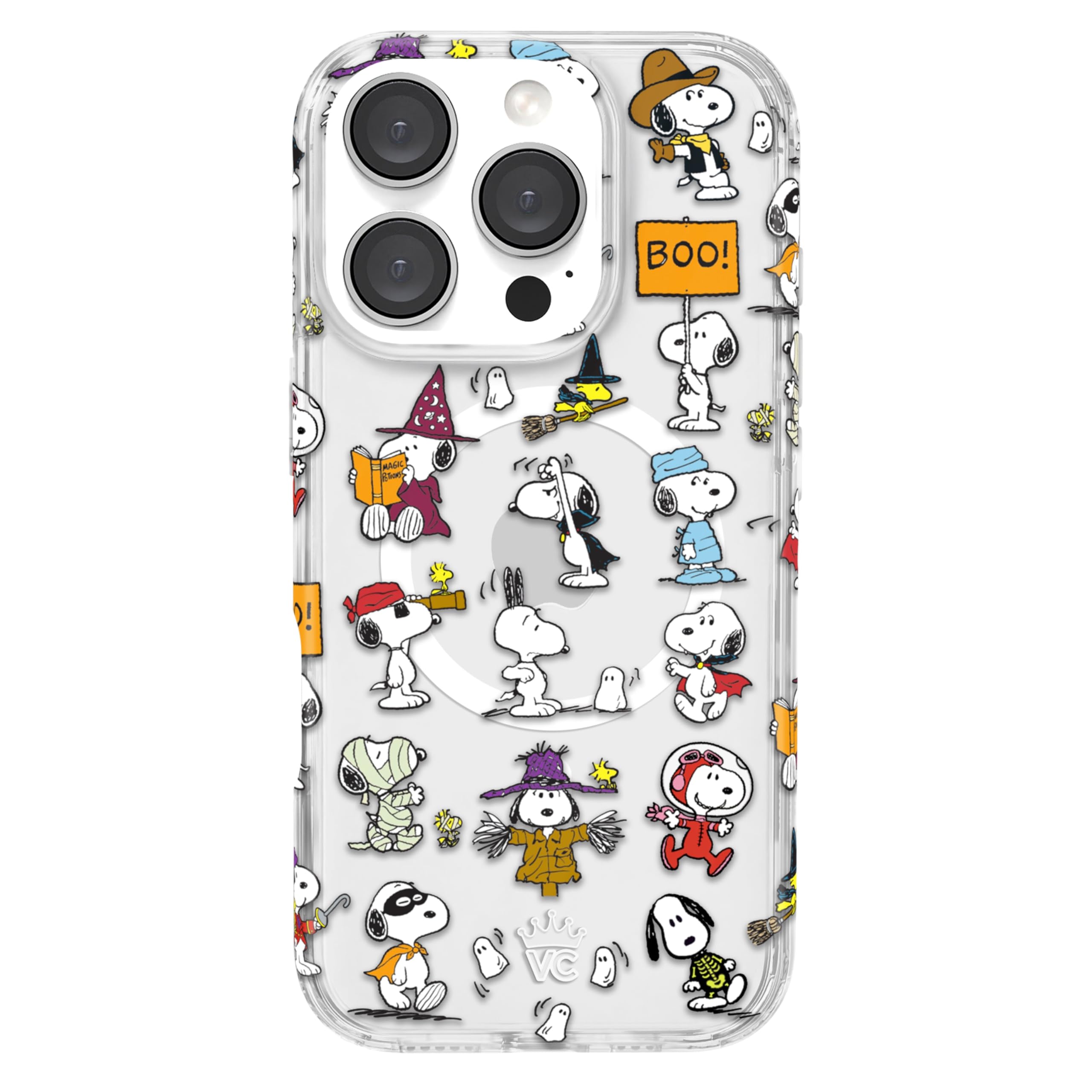 VELVET CAVIAR x Snoopy Phone Case for iPhone 16 Pro - Compatible with MagSafe [10ft Drop Tested] - Snoopy Moods Halloween