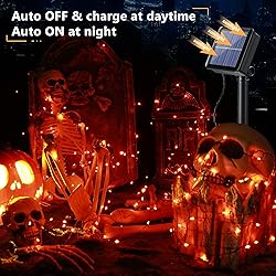 Brizled Orange Lights Halloween, 2 Pack 39.37ft 120