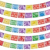 Lctevvn 6 Packs 108 Ft Fiesta Party Decorations Mexican Party Banners Papel Picado Banners Cinco De Mayo Decorations Dia De Los Muertos Decor Mexico Halloween Banner Birthday Party Decorations (6pack Banners) (6 Packs Banner)