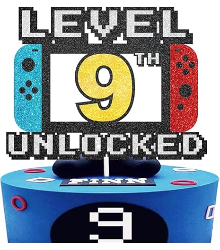 Amazon.com: Level 9th Unlocked Cake Topper - Electronic Games