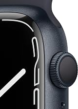 Apple Watch Series 7 GPS 45mm Aluminium Midnight Sports Band Regular view 3