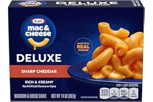 KRAFT MAC & CHEESE Kraft Deluxe Sharp Cheddar Macaroni & Cheese Dinner (14 oz Box)