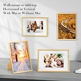wyewye A4 Frame Wooden Frame with Plexiglass Natural Finish A4/A5 Mount view 3