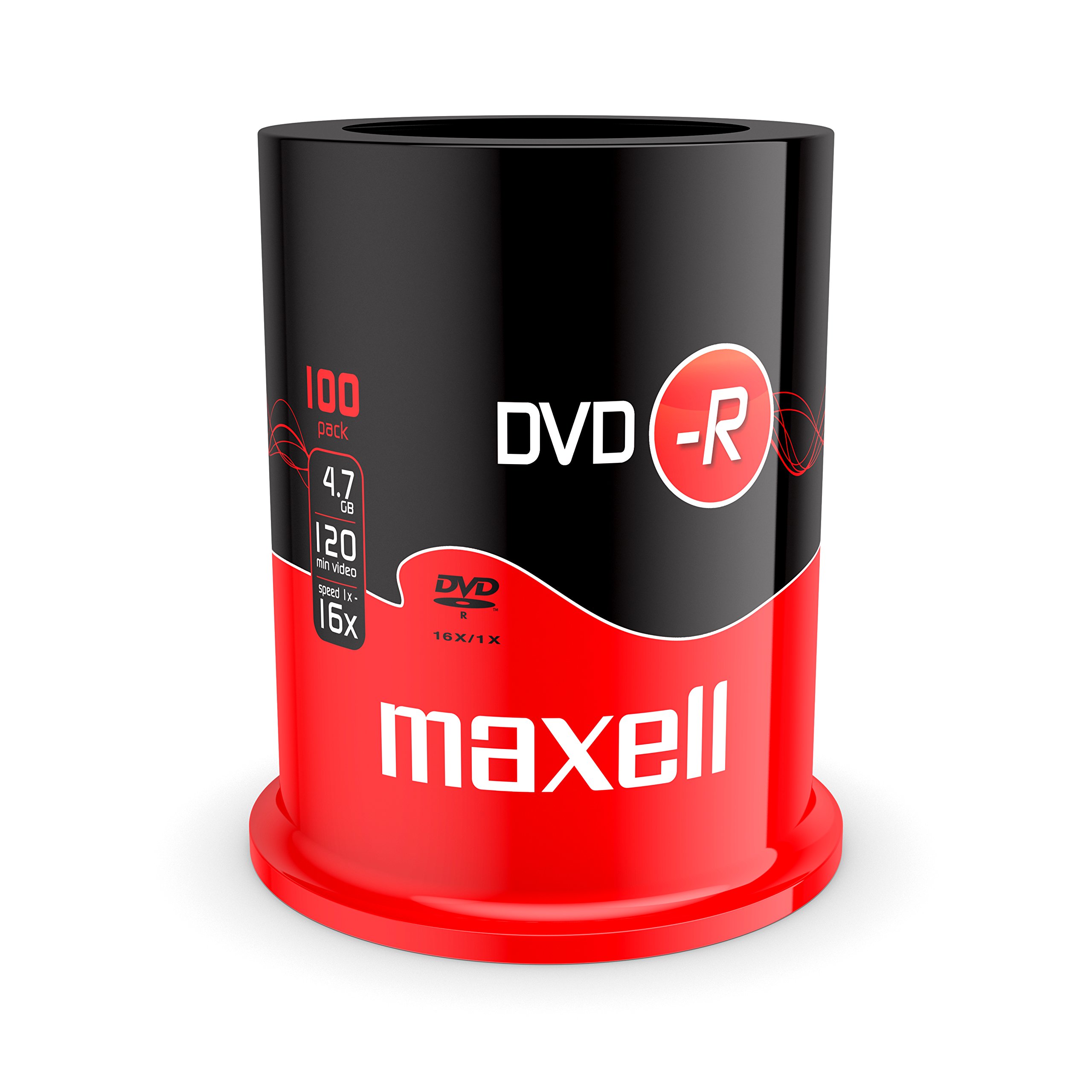 Maxell DVD-R 4.7 GB 16X 120 Min Video - Matt Silver (100 Disk Pack - Spindle)